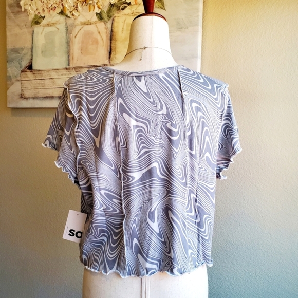 SO | Short Sleeve Seamed Tee in Gray Marble sz 2X - Picture 8 of 8